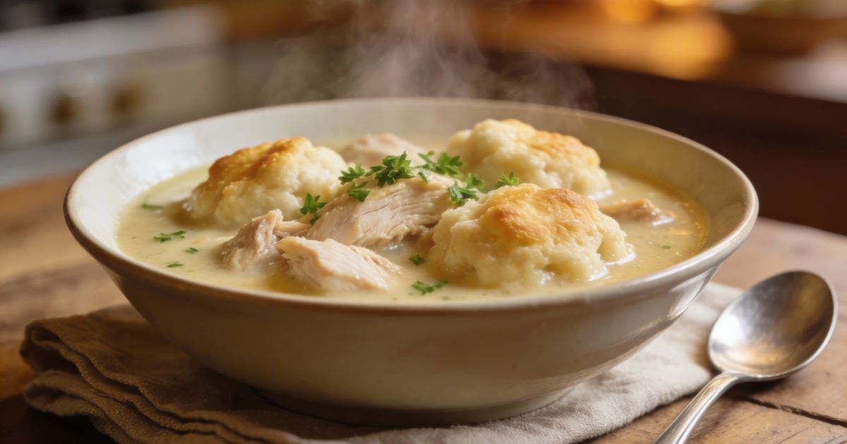 chicken and dumplings with biscuits